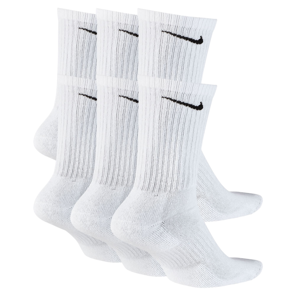 Nike Everyday Cushioned Crew Socks (6 Pack) - White