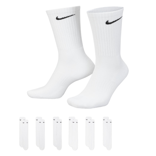 Nike Everyday Cushioned Crew Socks (6 Pack) - White