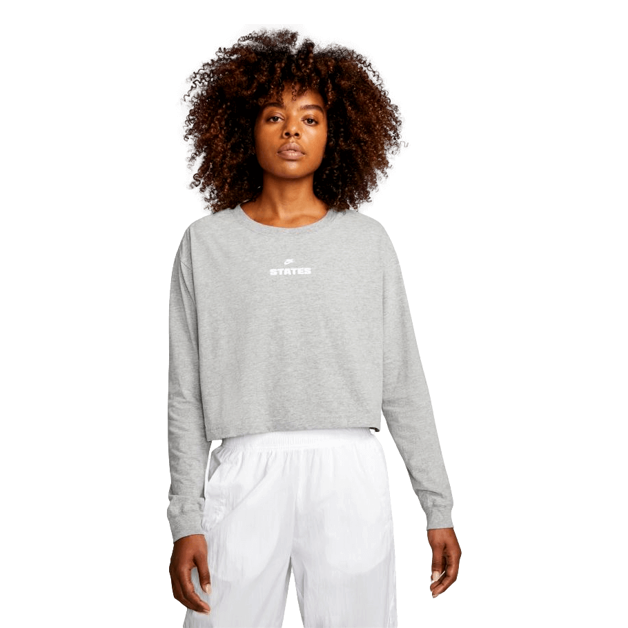 Nike USA Womens Cropped Long Sleeve Tee