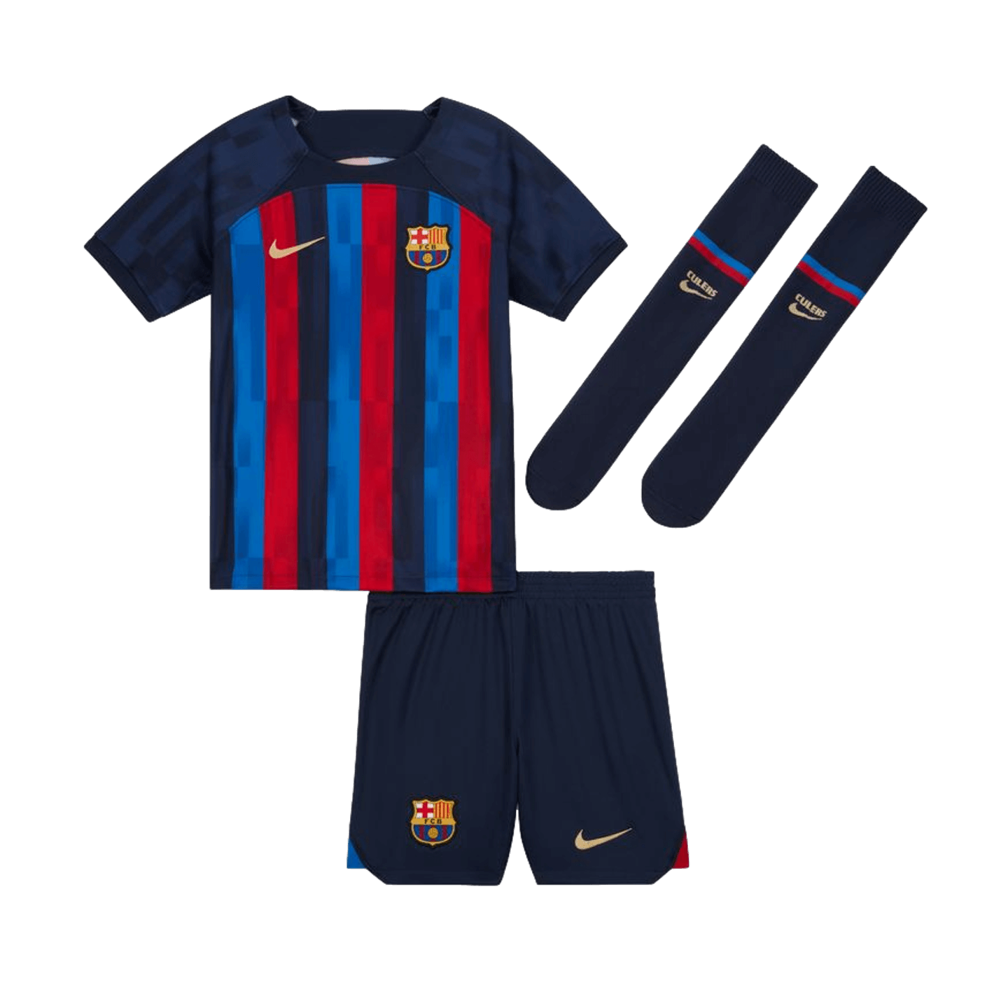 Kit local Nike Barcelona 22/23 para niños pequeños