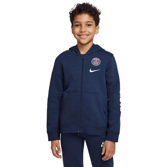 Sudadera con capucha de polar con cremallera completa Nike Paris Saint-Germain para jóvenes