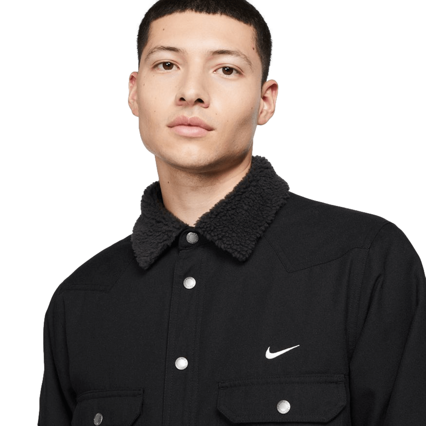 Nike Men's SB Padded Flannel Skate Jacket - Black