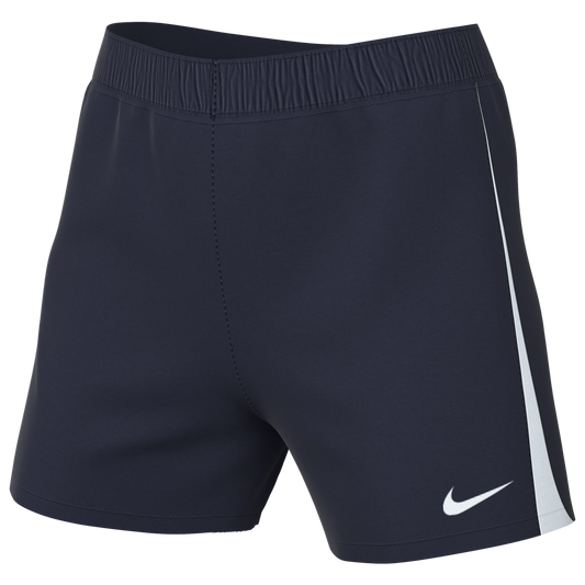 (NIKE-DR0965-419) Pantalones cortos de punto Nike Dri-FIT League 3 para mujer [AZUL MARINO UNIVERSITARIO/BLANCO/BLANCO]