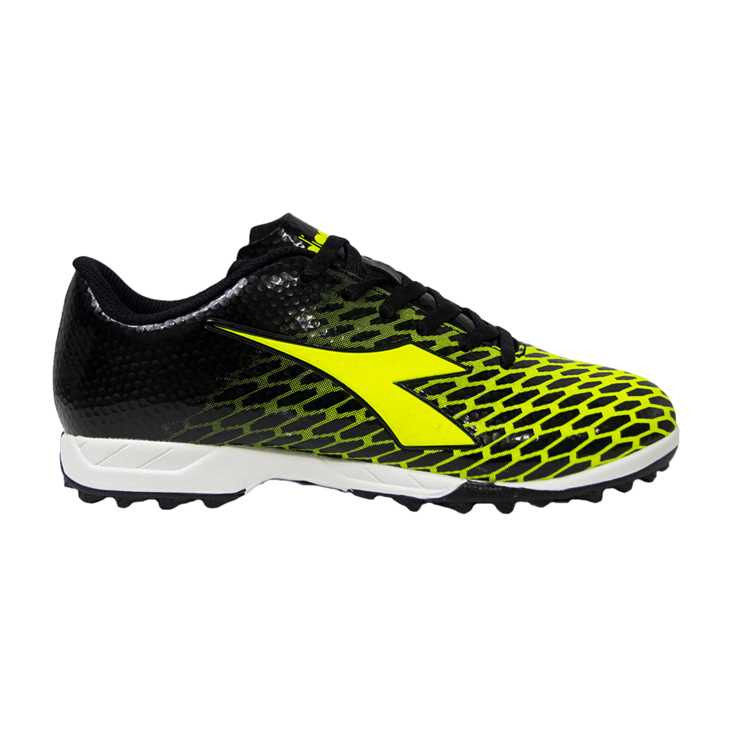 Diadora Youth Cattura Turf Soccer Shoes - Black / Yellow