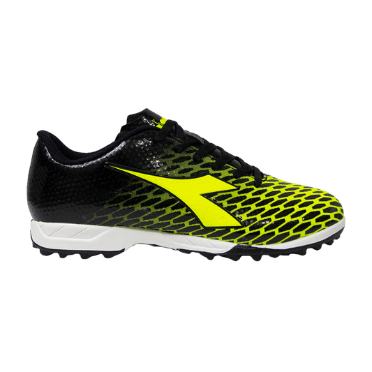 Diadora Youth Cattura Turf Soccer Shoes - Black / Yellow