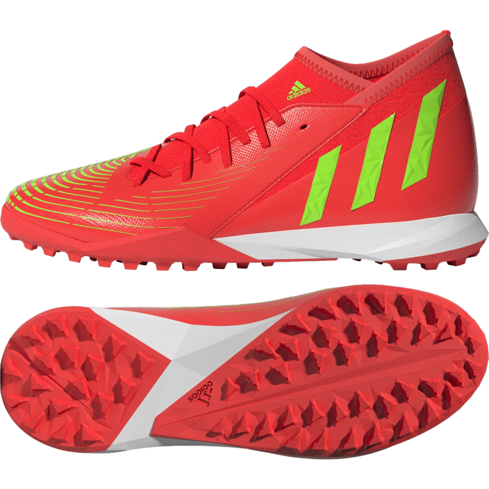 Adidas Predator Edge.3 Youth Turf Soccer Shoes - Red