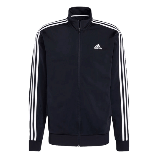 Adidas Essentials Warm Up 3 Stripes Track Jacket - Navy Blue H46100
