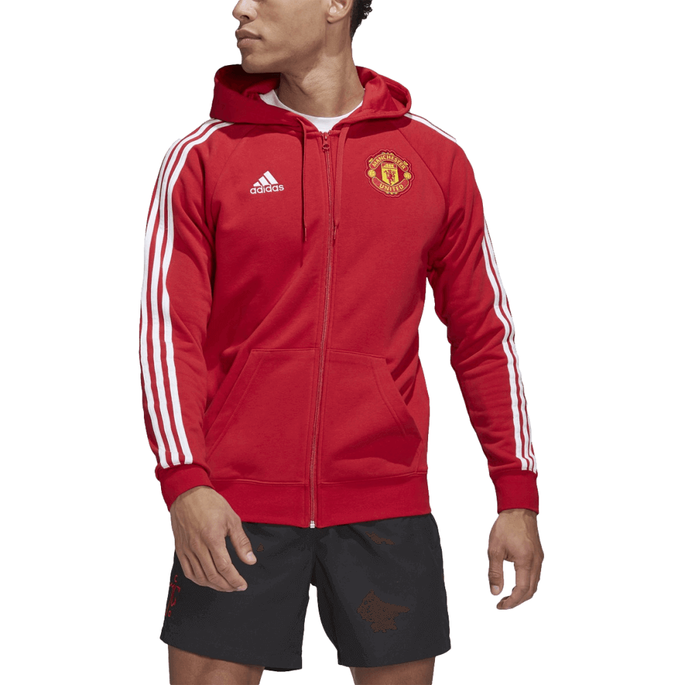 Adidas Manchester United 22/23 3-Stripe Full Zip Hoodie