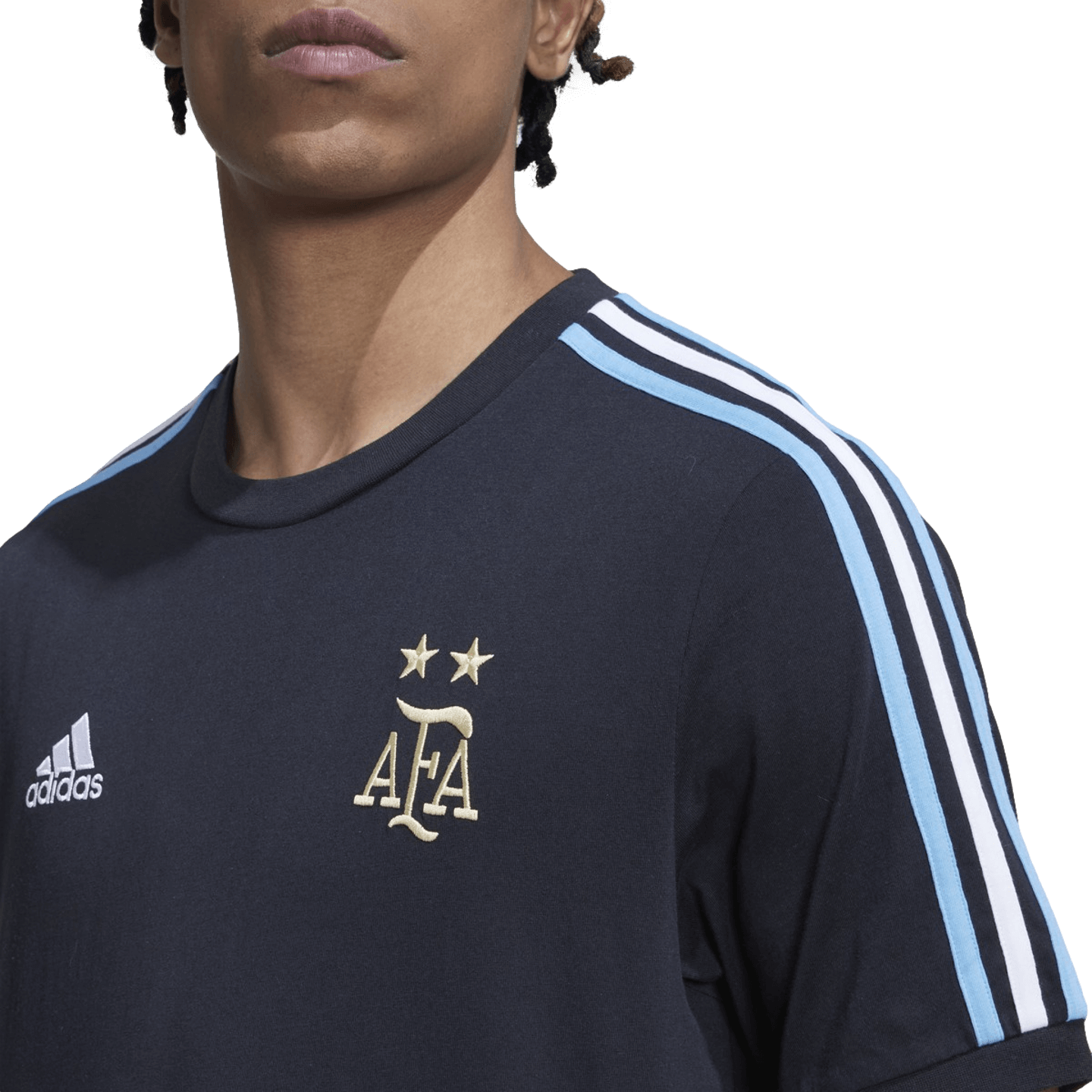 Camiseta Adidas Argentina DNA con 3 rayas