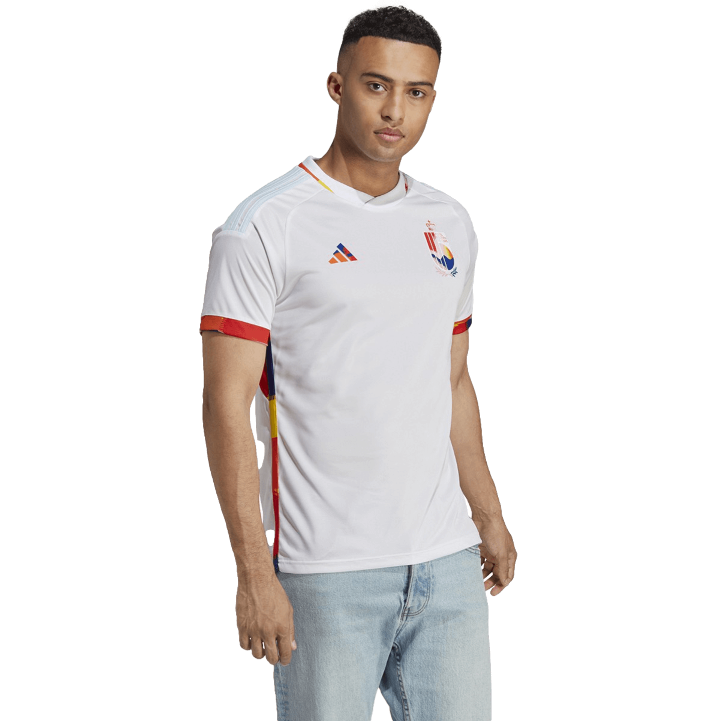 Adidas Men's Belgium 2022 Qatar World Cup Away Jersey - White / Multi