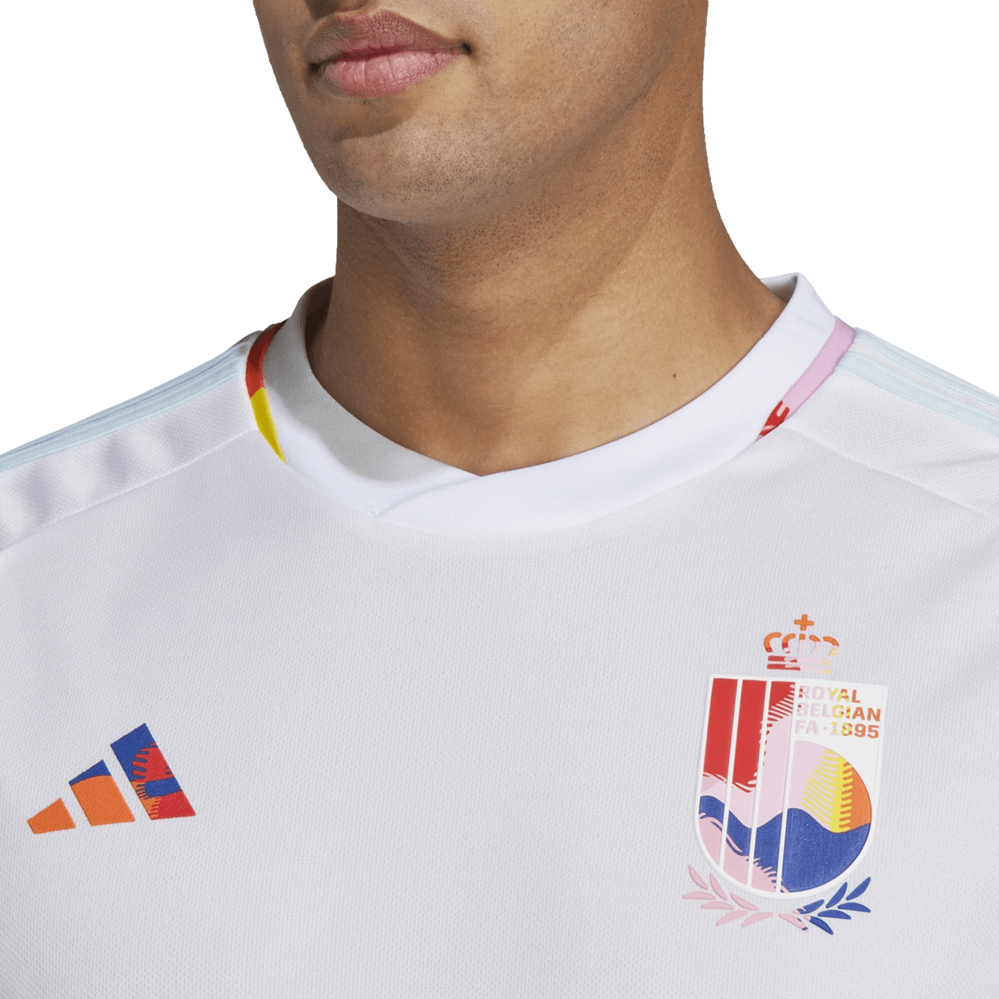 Adidas Men's Belgium 2022 Qatar World Cup Away Jersey - White / Multi