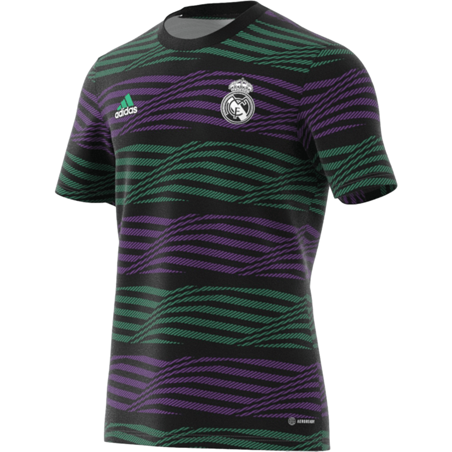 Camiseta prepartido del Real Madrid de Adidas