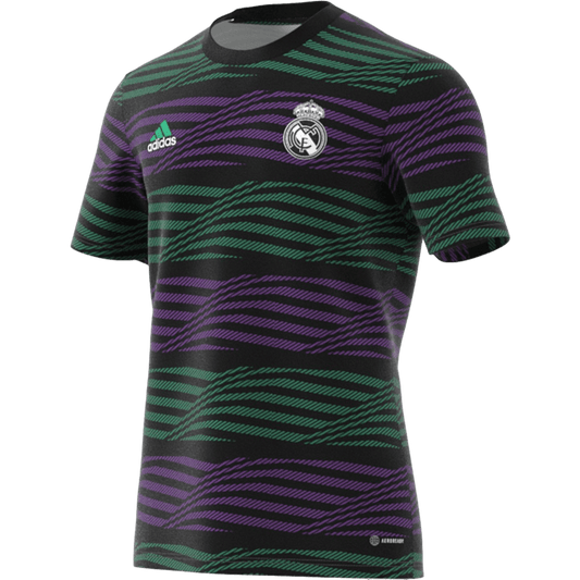 Camiseta prepartido del Real Madrid de Adidas