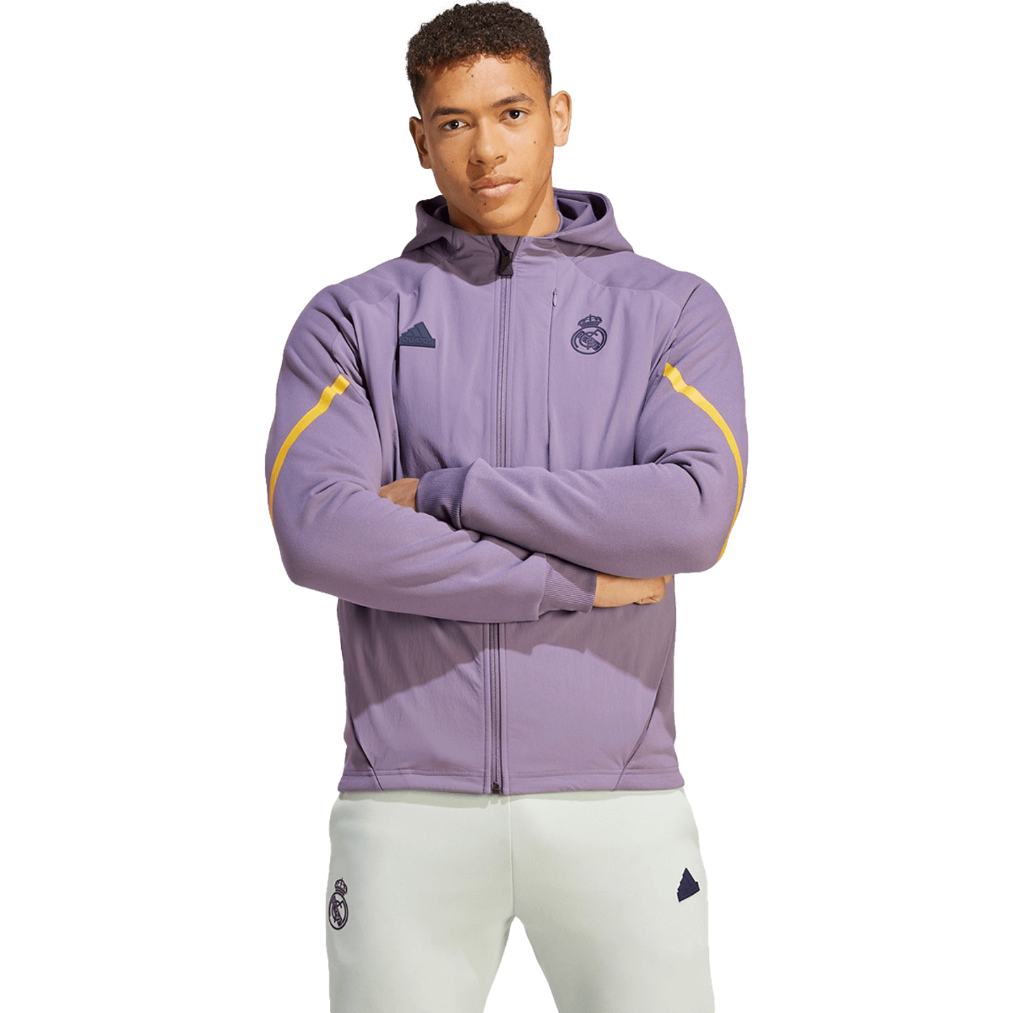 Sudadera con capucha y cremallera completa del Real Madrid de Adidas Designed for Gameday