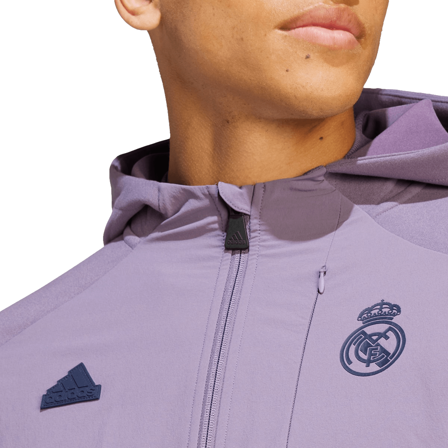 Sudadera con capucha y cremallera completa del Real Madrid de Adidas Designed for Gameday