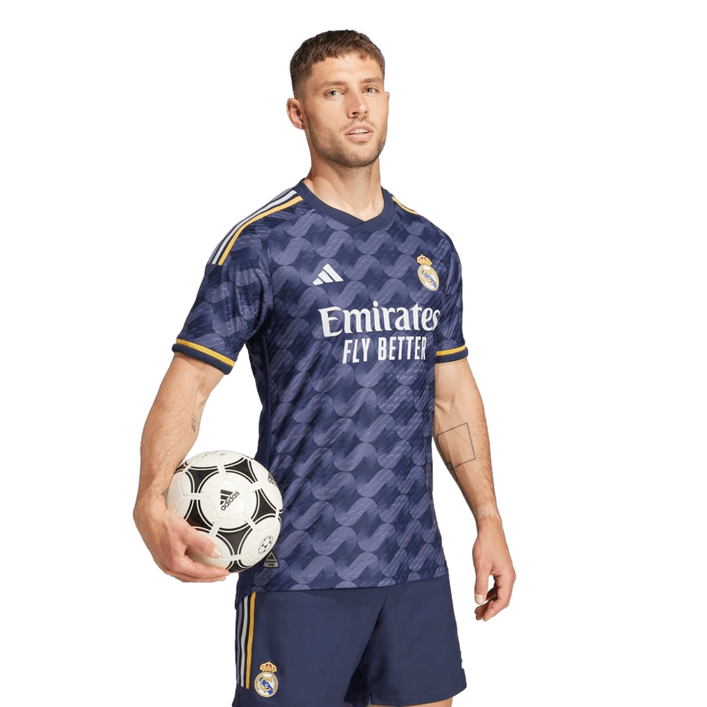 Camiseta de visitante auténtica del Real Madrid 23/24 de Adidas