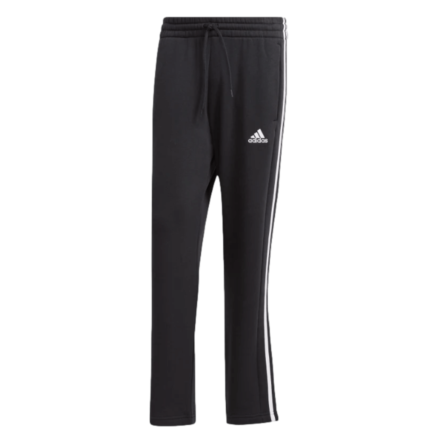 Pantalones de polar con dobladillo abierto y 3 rayas de Adidas Essentials