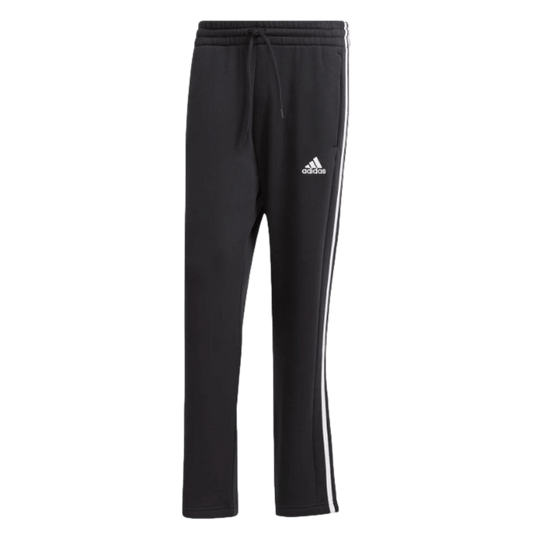 Pantalones de polar con dobladillo abierto y 3 rayas de Adidas Essentials