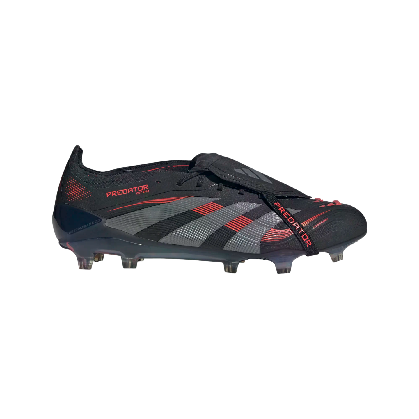 (ADID-ID8964) Botas de fútbol para terreno firme Adidas Predator Elite con lengüeta plegable [CBLACK/GREFOU/LUCRED] (lanzamiento el 23/1/25)