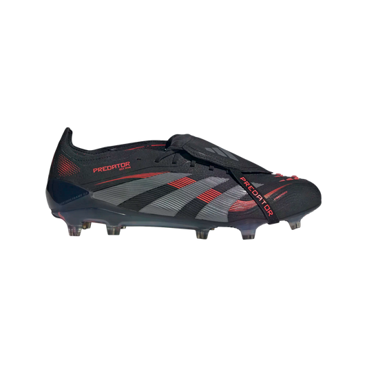 (ADID-ID8964) Botas de fútbol para terreno firme Adidas Predator Elite con lengüeta plegable [CBLACK/GREFOU/LUCRED] (lanzamiento el 23/1/25)