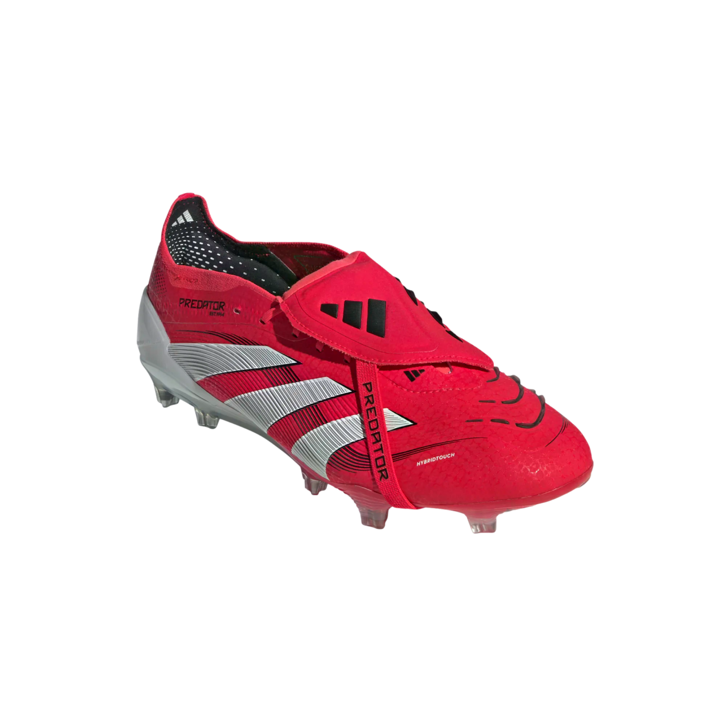 (ADID-ID8966) Botas de fútbol para terreno firme Adidas Predator Elite con lengüeta plegable [LUCRED/FTWWHT/CBLACK] (lanzamiento el 16/01/25)