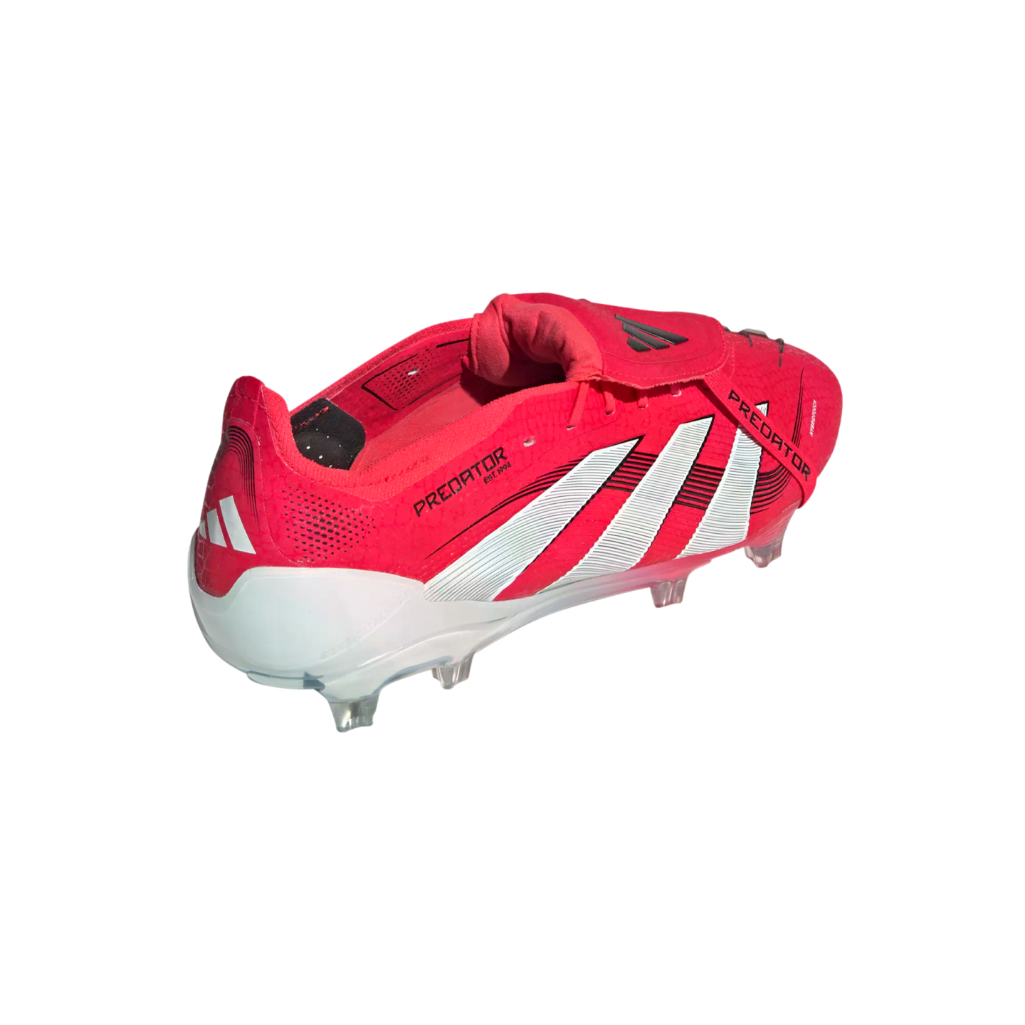 (ADID-ID8966) Botas de fútbol para terreno firme Adidas Predator Elite con lengüeta plegable [LUCRED/FTWWHT/CBLACK] (lanzamiento el 16/01/25)