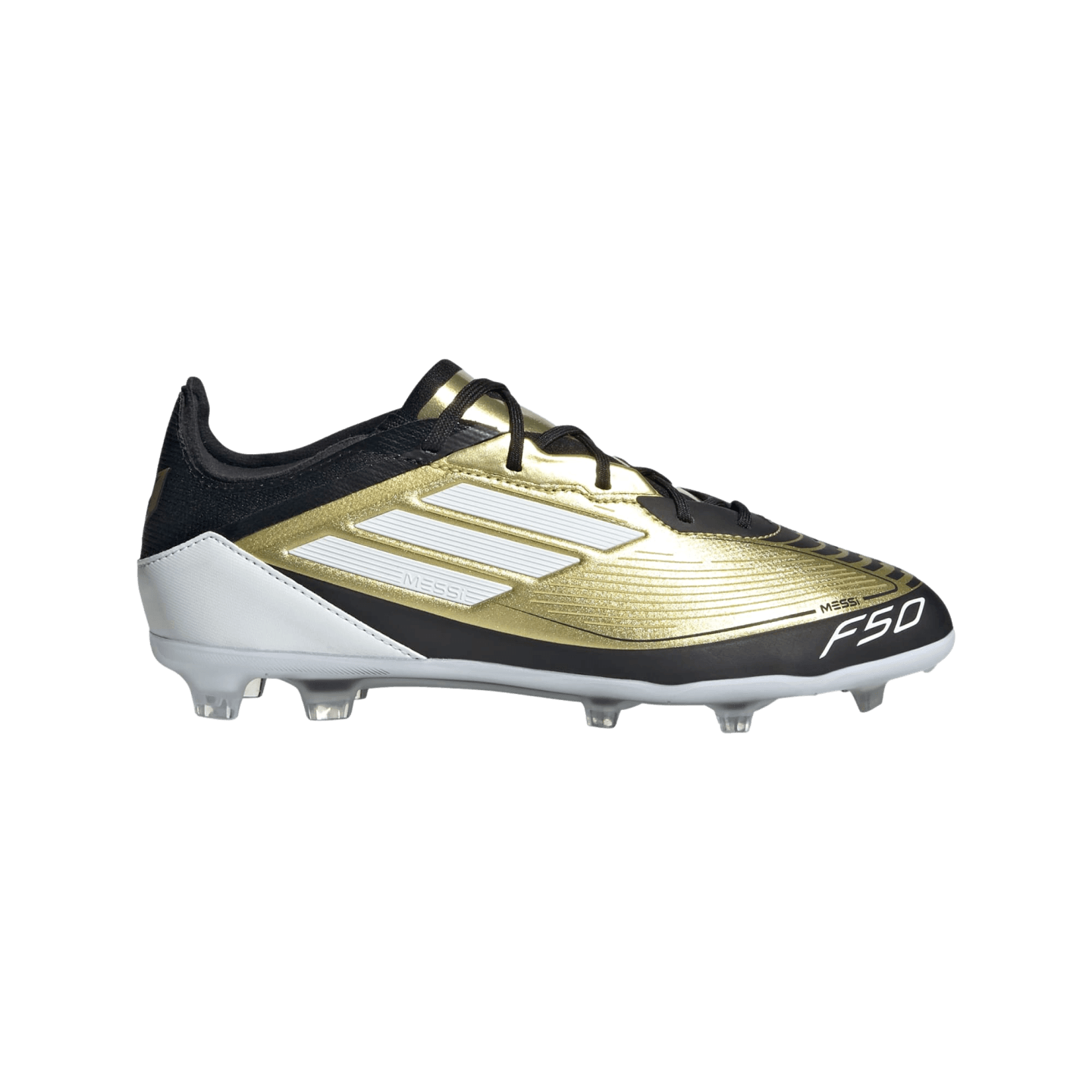 Botas de fútbol para terreno firme para jóvenes Adidas F50 Pro Messi