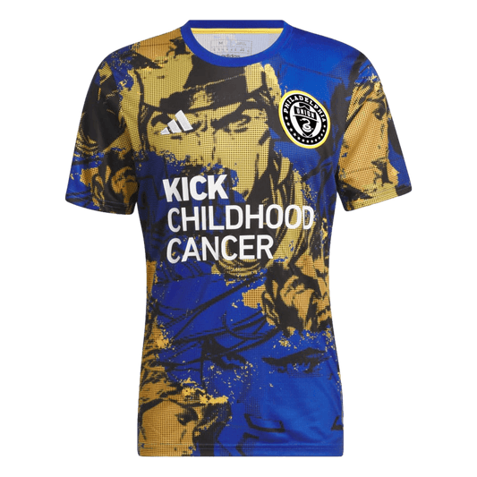 Camiseta de prepartido de adidas Philadelphia Union Kick Childhood Cancer