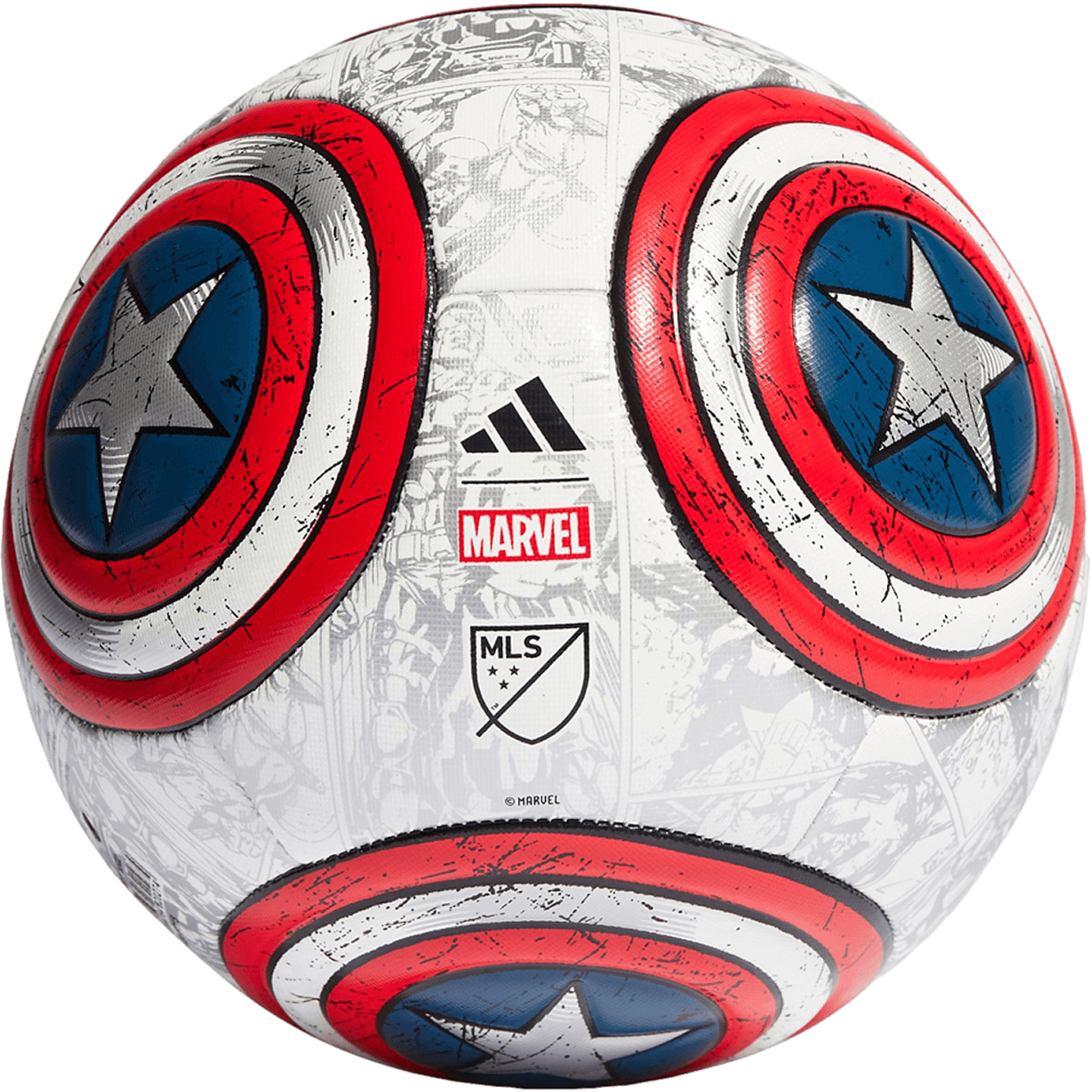 Balón de entrenamiento del Capitán América de Adidas MLS