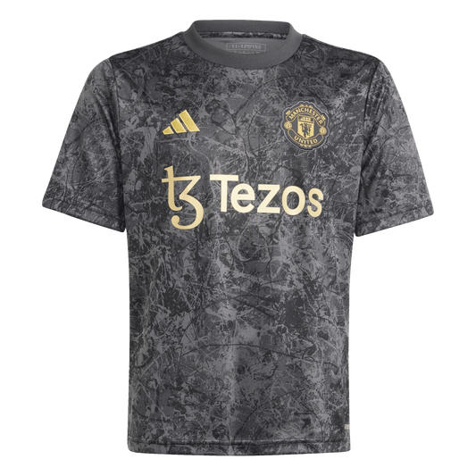 Camiseta juvenil de prepartido del Manchester United Stone Roses de Adidas