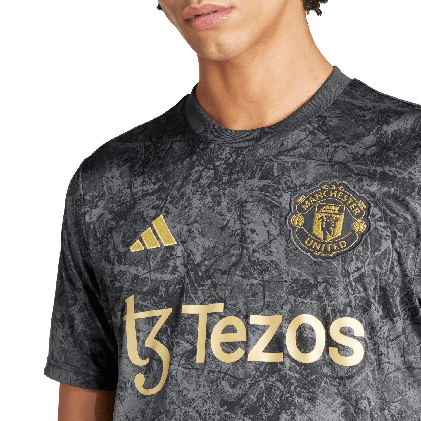 Camiseta de prepartido Stone Roses del Manchester United de Adidas