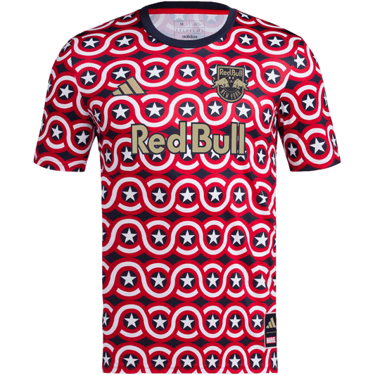 Camiseta prepartido del Capitán América de los New York Red Bulls de Adidas