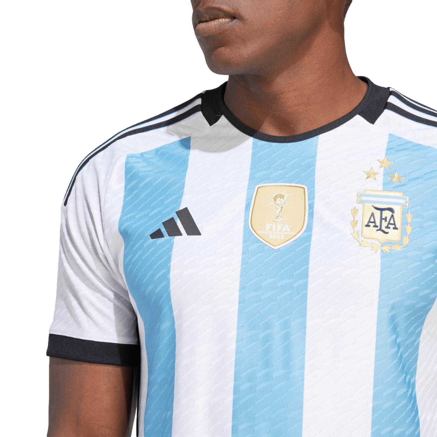 Camiseta local auténtica Adidas Argentina 2022 3 estrellas