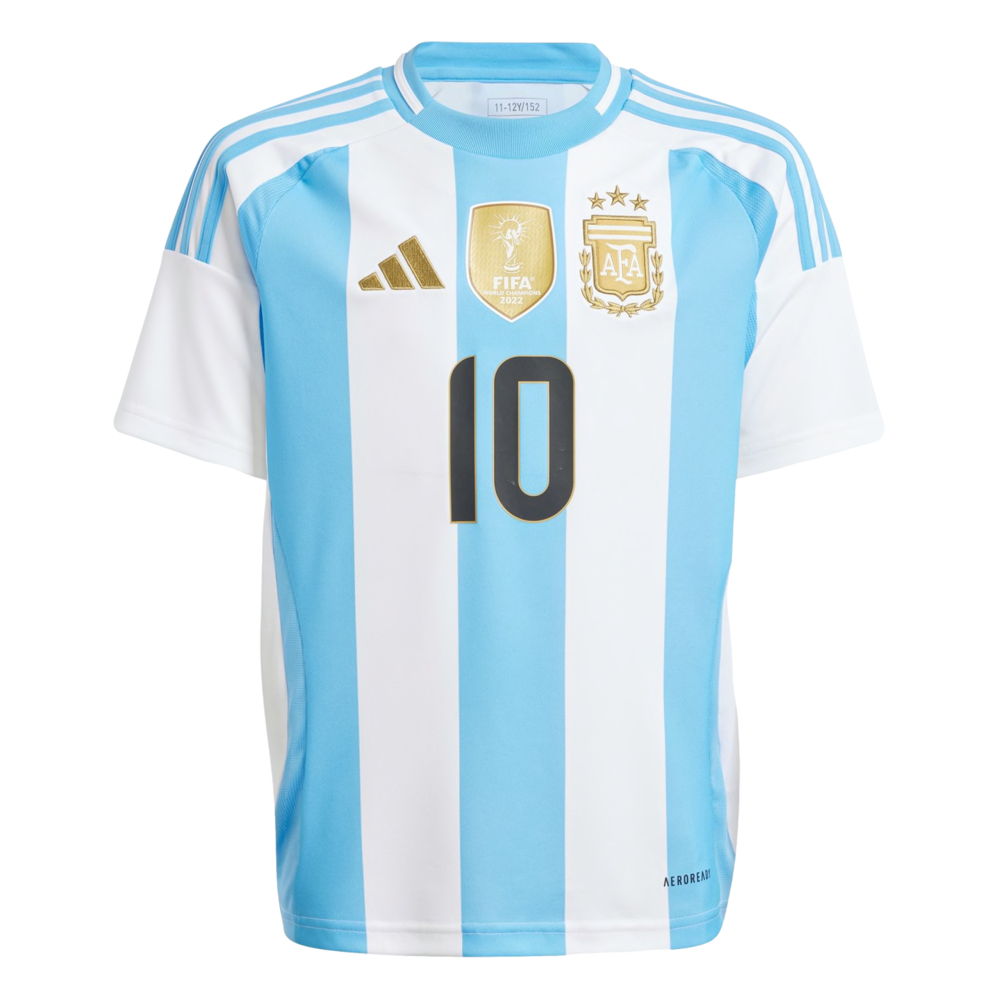 Camiseta local juvenil de Messi de Argentina 2024 de Adidas