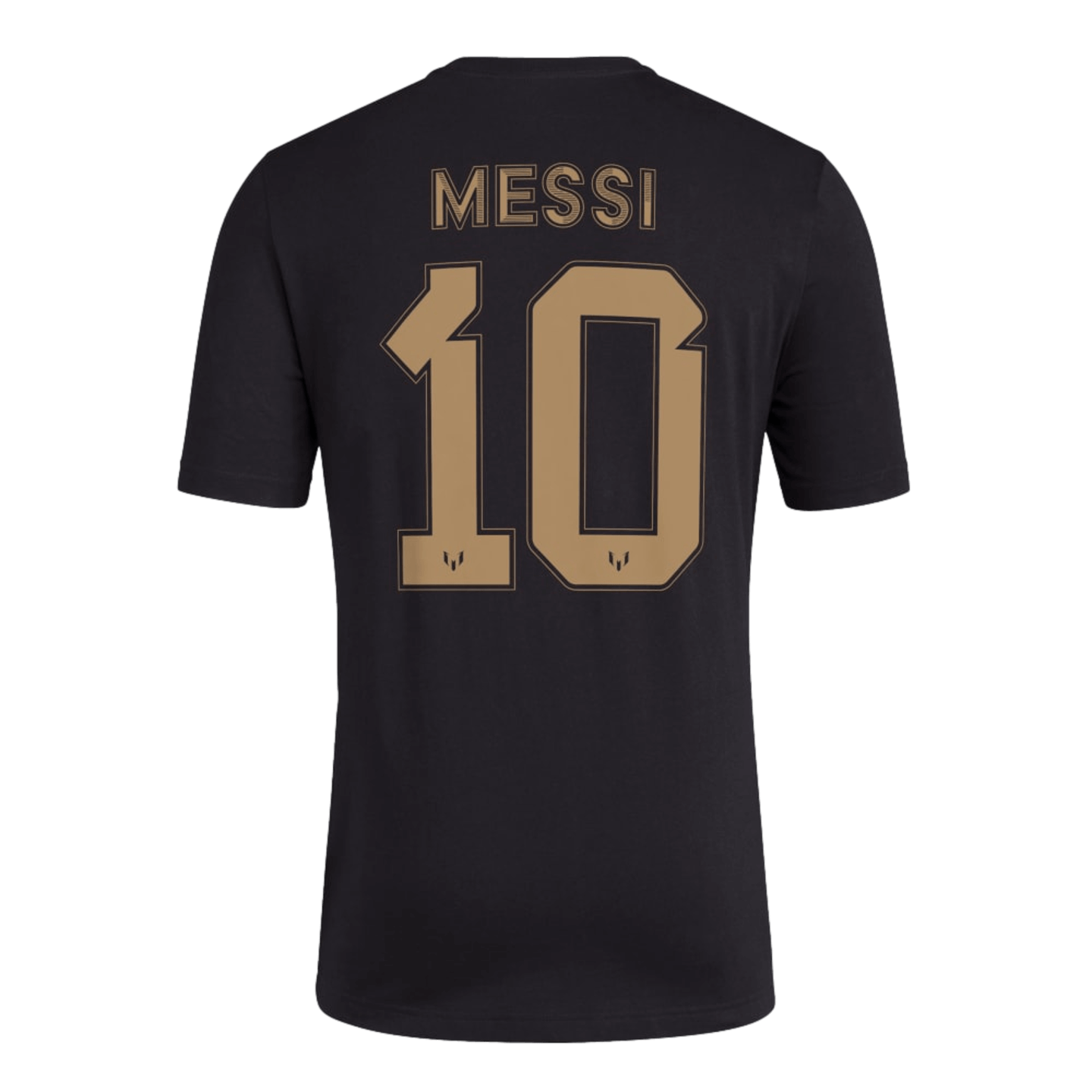 Camiseta Adidas con nombre y número de Messi en dorado