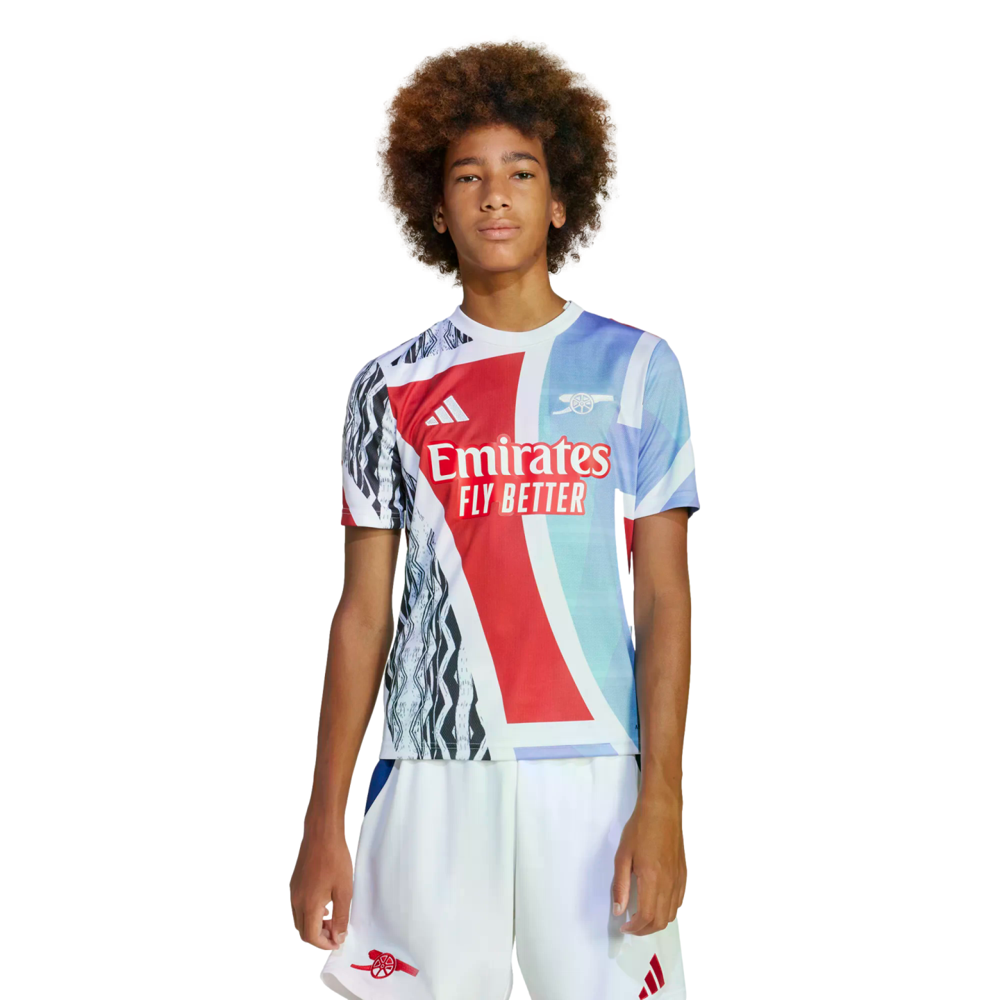 (ADID-JE7565) Camiseta juvenil prepartido del Arsenal de Adidas [BETSCA/BLANCO/NEGRO/C] (lanzamiento el 2/12/24)