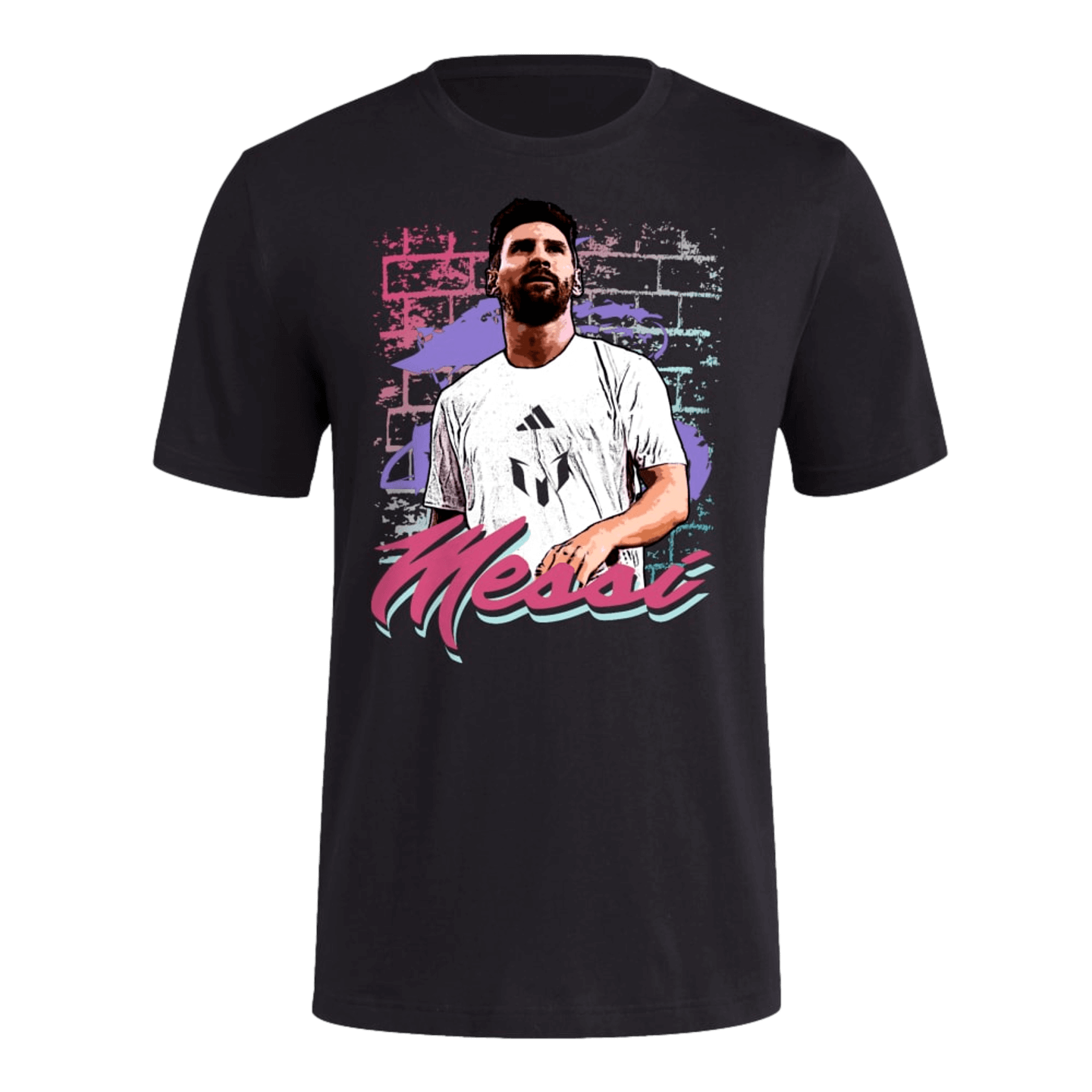 Camiseta con mural de Messi de Adidas