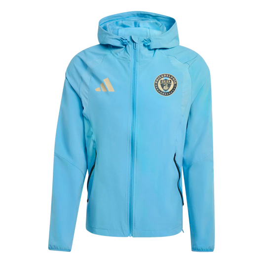Adidas Philadelphia Union Travel Full Zip Windbreaker Jacket