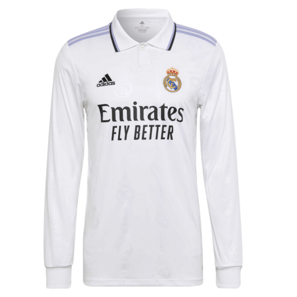 Adidas Real Madrid 22/23 Long Sleeve Home Jersey