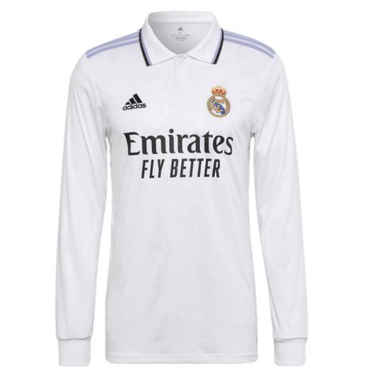 Adidas Real Madrid 22/23 Long Sleeve Home Jersey