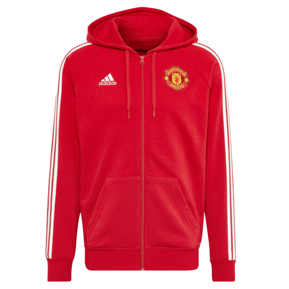 Adidas Manchester United 22/23 3-Stripe Full Zip Hoodie