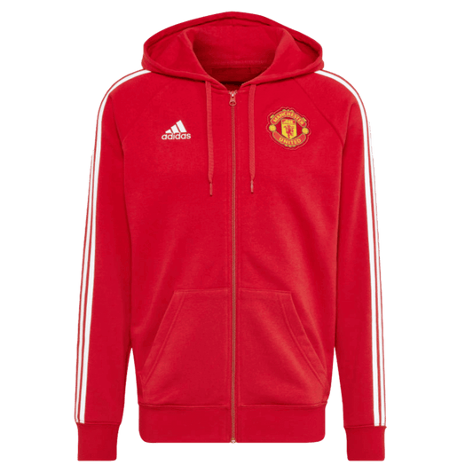 Adidas Manchester United 22/23 3-Stripe Full Zip Hoodie