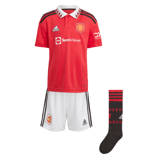 Adidas Manchester United 22/23 Little Kids Home Mini Kit