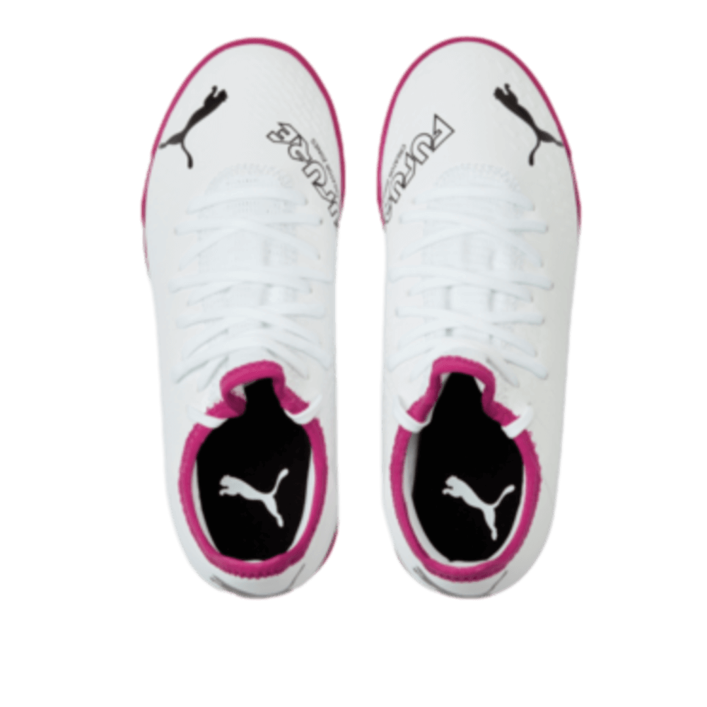 Puma Future 4.3 Youth Turf Soccer Shoes - White/Pink