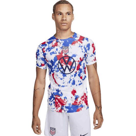 Nike Men's USA Pre-Match Jersey - Red White & Blue Tie Dye