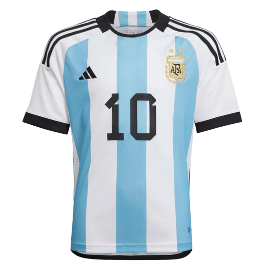 Camiseta local juvenil de Messi de Argentina 22/23 de Adidas