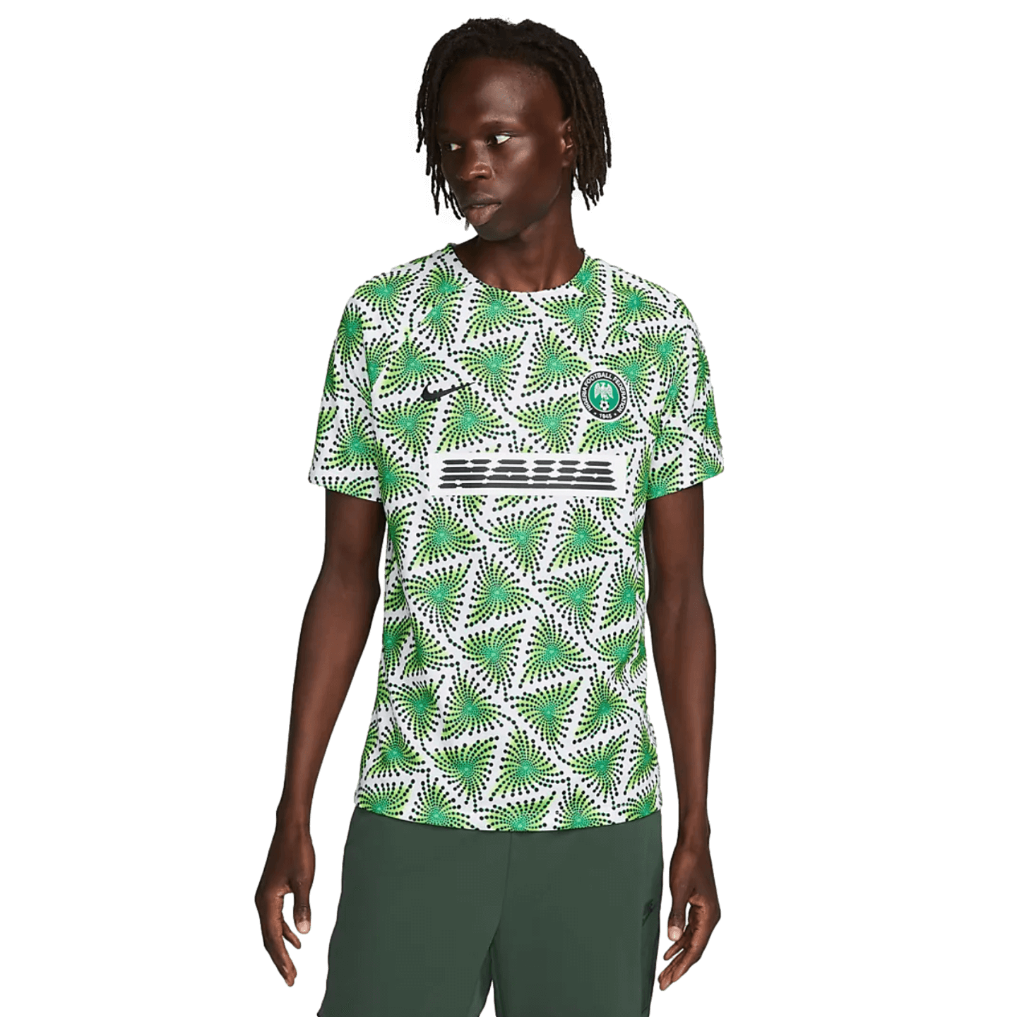 Camiseta Nike de Nigeria para antes del partido