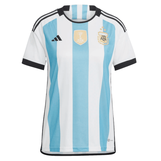 Adidas Argentina 2022 Womens 3-Star Winners Home Jersey