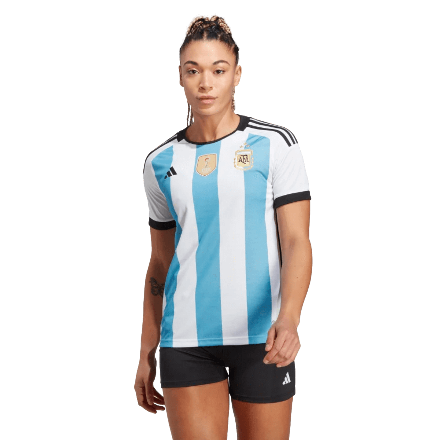 Adidas Argentina 2022 Womens 3-Star Winners Home Jersey