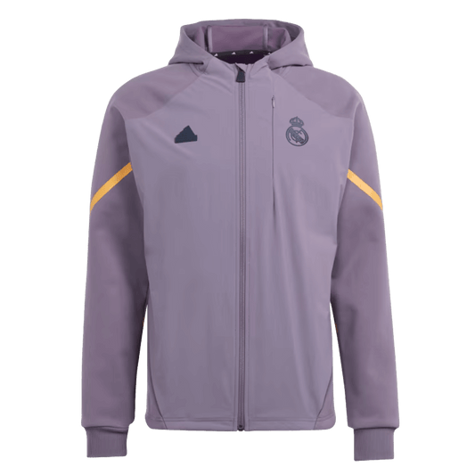 Sudadera con capucha y cremallera completa del Real Madrid de Adidas Designed for Gameday